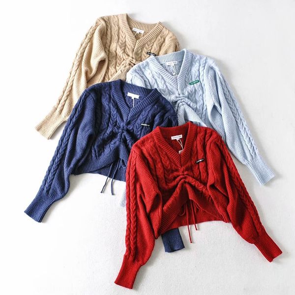 season new women's fashion solid color v-neck front pullover drawstring pullover loose sweater sweater w3439, White;black
season new women's fashion solid color v-neck front pullover drawstring pullover loose sweater sweater w3439, White;black
