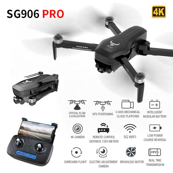 profession gps drone with 2-axis anti-shake self-stabilizing gimbal 4k hd camera wifi fpv 50 times zoom rc drone quadcopter