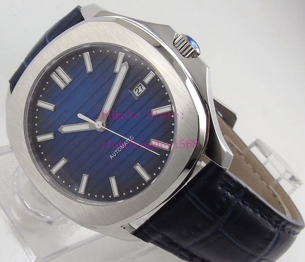 designer date 40mm automatic men's luxury watches 5711 leather strap blue stainless automatic fashion men's wristwatches, Slivery;brown
designer date 40mm automatic men's luxury watches 5711 leather strap blue stainless automatic fashion men's wristwatches, Slivery;brown