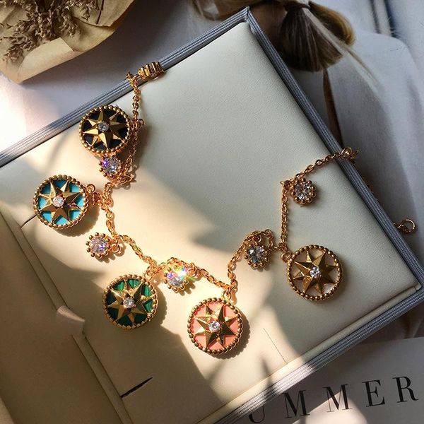 european and american style cross-border fashion trend jewelry fashion lucky octagonal star disc five flower diamond bracelet, Black
european and american style cross-border fashion trend jewelry fashion lucky octagonal star disc five flower diamond bracelet, Black