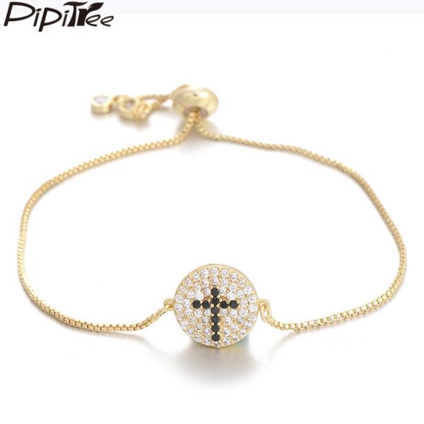 pipitree copper gold color cubic zirconia round charm bracelet for women men chain link black cz cross bracelets jewelry pulsera, Golden;silver
pipitree copper gold color cubic zirconia round charm bracelet for women men chain link black cz cross bracelets jewelry pulsera, Golden;silver