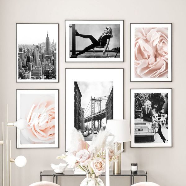 new york city fashion girl flower wall art canvas painting black white nordic posters and prints wall pictures for living room
new york city fashion girl flower wall art canvas painting black white nordic posters and prints wall pictures for living room