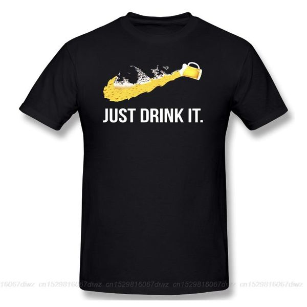 men drink beer t-shirts funny round neck short sleeve just drink it pure cotton tees funny harajuku tshirt, White;black
men drink beer t-shirts funny round neck short sleeve just drink it pure cotton tees funny harajuku tshirt, White;black
