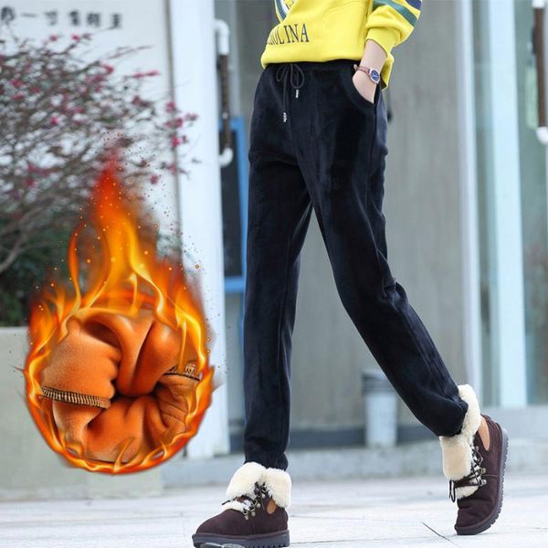 winter thick fleece women sweatpant velvet warm loose sport pant casual jogger running fitness workout athletic pant trousers, Black;blue
winter thick fleece women sweatpant velvet warm loose sport pant casual jogger running fitness workout athletic pant trousers, Black;blue