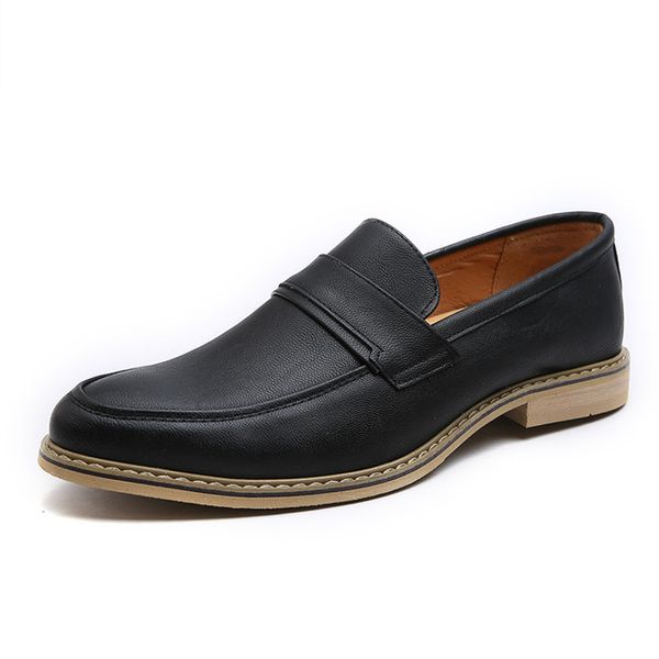 retro shallow leather shoes men loafers formal business casual autumn solid dress shoes for man slip on comfortable flat, Black
retro shallow leather shoes men loafers formal business casual autumn solid dress shoes for man slip on comfortable flat, Black
