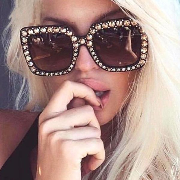new designer luxury rhinestone sunglasses fashion women oversized square sunglasses retro bling sun glasses, White;black
new designer luxury rhinestone sunglasses fashion women oversized square sunglasses retro bling sun glasses, White;black