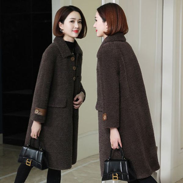 2020 autumn winter korean vintage real lamb fur coat female sheep shearling single breasted clothes abrigo mujer jacket a189, Black
2020 autumn winter korean vintage real lamb fur coat female sheep shearling single breasted clothes abrigo mujer jacket a189, Black