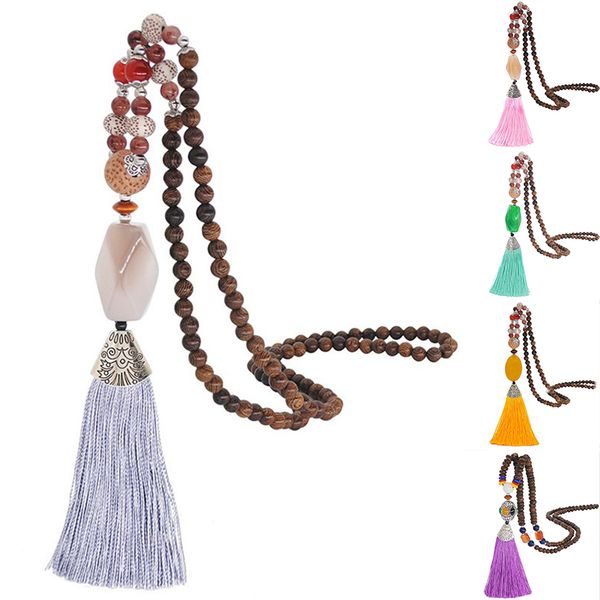 1pcs new women jewelry necklace handmade wood beads natural stone yellow long tassel necklace gifts, Silver
1pcs new women jewelry necklace handmade wood beads natural stone yellow long tassel necklace gifts, Silver