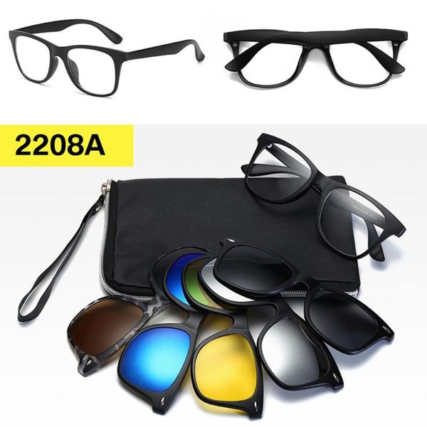 6pcs/set magnet clip sunglasses polarized women and men rectangle spectacle tr90 anti-blue light night vision glasses 2208a, White;black
6pcs/set magnet clip sunglasses polarized women and men rectangle spectacle tr90 anti-blue light night vision glasses 2208a, White;black