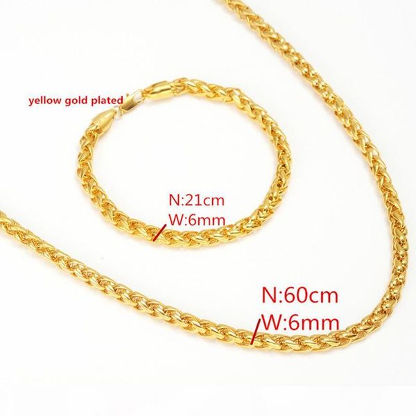 14k yellow fine gold gf men's women's necklace 24" rope chain bracelet filled charming jewelry sets, Silver
14k yellow fine gold gf men's women's necklace 24" rope chain bracelet filled charming jewelry sets, Silver