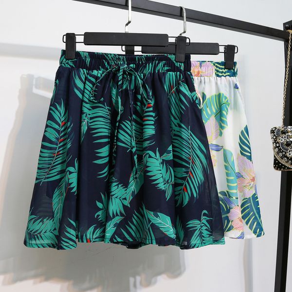 4xl plus size women beach casual flower print shorts summer 2020 fashion elastic high waist loose chiffon wide leg shorts, White;black
4xl plus size women beach casual flower print shorts summer 2020 fashion elastic high waist loose chiffon wide leg shorts, White;black