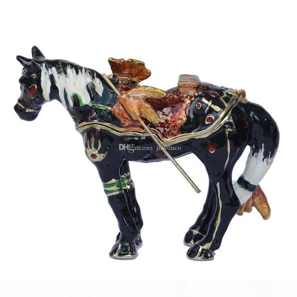 decorative war horse crystal jewelry box decorative rhinestone trinket box collectible pewter metal horse statues figurines, Black;white
decorative war horse crystal jewelry box decorative rhinestone trinket box collectible pewter metal horse statues figurines, Black;white