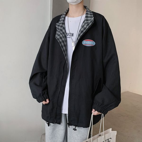 cec korean style all-match spring trendy upper jacket clothes men's loose casual jacket men's, Black;brown
cec korean style all-match spring trendy upper jacket clothes men's loose casual jacket men's, Black;brown