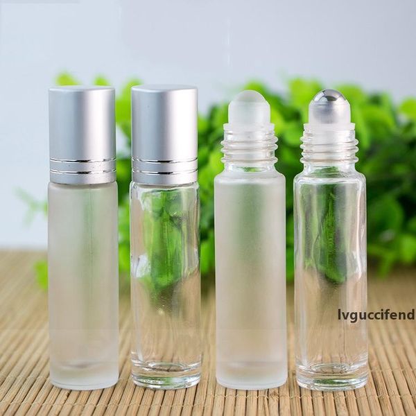 10ml essential oil roll-on bottles transparent frosted glass bottle stainless steel roller balls silver cap roller bottles
10ml essential oil roll-on bottles transparent frosted glass bottle stainless steel roller balls silver cap roller bottles