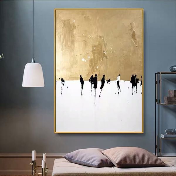modern golden city and people abstract oil painting minimalist posters & prints wall art canvas pictures for living room home decor
modern golden city and people abstract oil painting minimalist posters & prints wall art canvas pictures for living room home decor