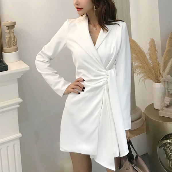 lanmrem 2020 new korean summer fashion women clothes vacation dresses turn-down collar full sleeves asymmetrical mini dress wg69, Black;gray
lanmrem 2020 new korean summer fashion women clothes vacation dresses turn-down collar full sleeves asymmetrical mini dress wg69, Black;gray