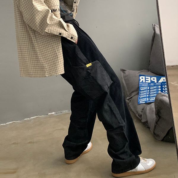 men's pants 2021 corduroy stitching irregular pocket denim trousers streetwear sweatpants baggy cargo casual m-5xl, Black
men's pants 2021 corduroy stitching irregular pocket denim trousers streetwear sweatpants baggy cargo casual m-5xl, Black