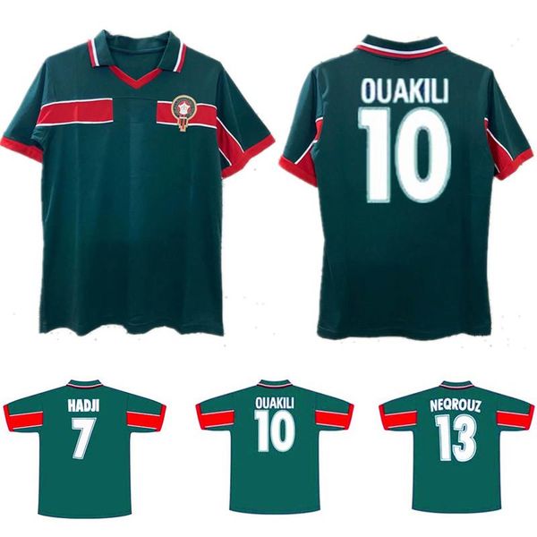 1998 retro morocco classic soccer jersey ouakili neqrouz bassir abrami ancient maillot el hadrioui hadji oldest football shirt, Black;yellow
1998 retro morocco classic soccer jersey ouakili neqrouz bassir abrami ancient maillot el hadrioui hadji oldest football shirt, Black;yellow