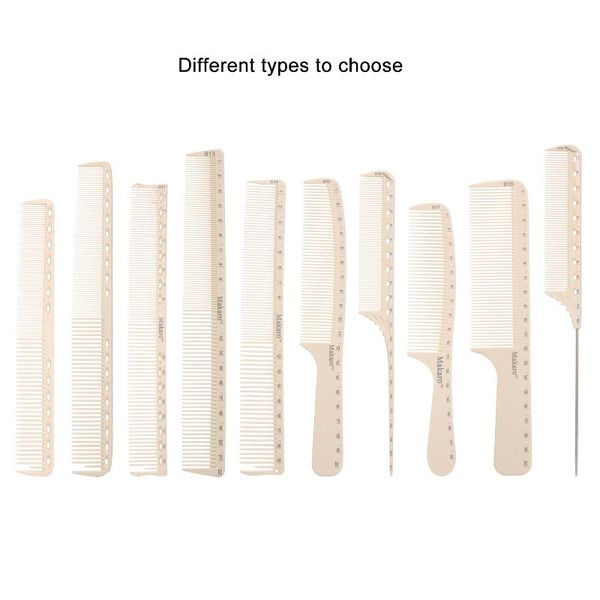 haircut comb detangling comb hair styling fine and wide tooth hair barber for all types, Silver
haircut comb detangling comb hair styling fine and wide tooth hair barber for all types, Silver