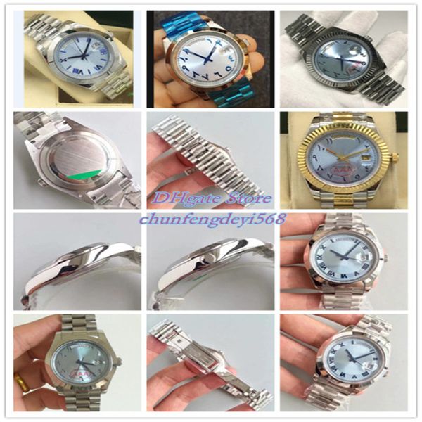 6 colors men's luxury watches 228206 day 40mm date ice blue dial stainless steel belt fashion gentleman men wristwatches, Slivery;brown
6 colors men's luxury watches 228206 day 40mm date ice blue dial stainless steel belt fashion gentleman men wristwatches, Slivery;brown