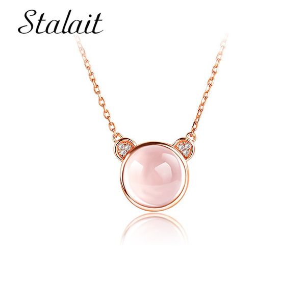 female charm opal pink necklaces pendants jewellery chains crystal women fine jewelry animal head pendant with stone, Silver
female charm opal pink necklaces pendants jewellery chains crystal women fine jewelry animal head pendant with stone, Silver