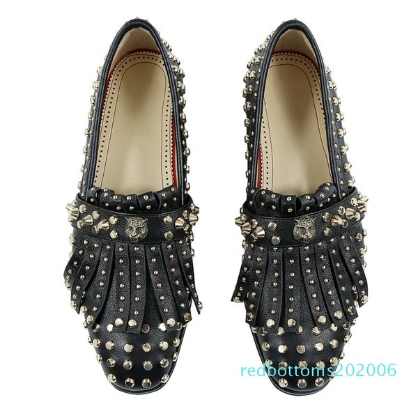 black leather shoes mens round toe rivet tassel flat loafer shoes for man slip on round toe party shoes t01
black leather shoes mens round toe rivet tassel flat loafer shoes for man slip on round toe party shoes t01