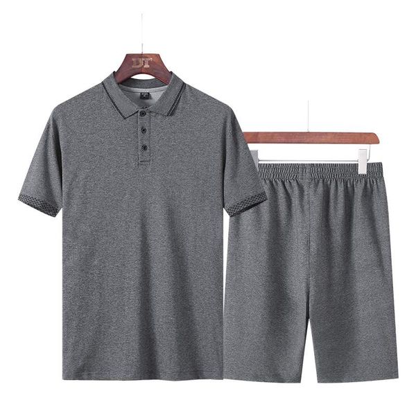 middle aged and elderly sports suit men's shirt cotton short sleeve t-shirt shorts casual two piece set dad, Gray
middle aged and elderly sports suit men's shirt cotton short sleeve t-shirt shorts casual two piece set dad, Gray