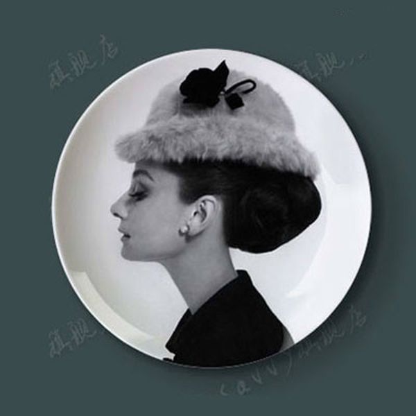 10 inches audrey hepburn decorate adornment hang dish plate wall ceramic disc household craft plate p plates
10 inches audrey hepburn decorate adornment hang dish plate wall ceramic disc household craft plate p plates