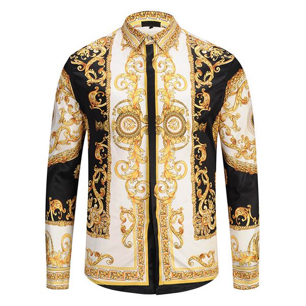 men gold floral 3d print shirts man hipster luxury dress shirts chemise homme 2020 new fashion clothes camisa masculina, White;black
men gold floral 3d print shirts man hipster luxury dress shirts chemise homme 2020 new fashion clothes camisa masculina, White;black
