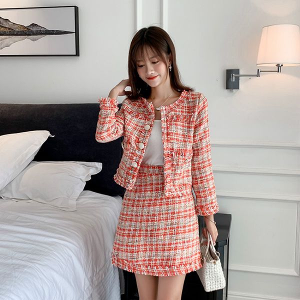 women's tracksuits women 2 piece set autumn winter red tweed tassel single breasted jacket coat + fringe a line skirt suit eleg, Gray
women's tracksuits women 2 piece set autumn winter red tweed tassel single breasted jacket coat + fringe a line skirt suit eleg, Gray