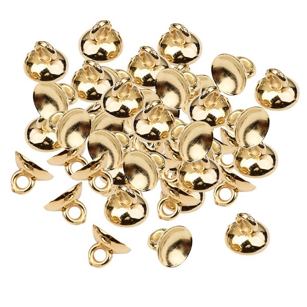 200-pack half round bell shape beads cap end caps with loop findings
200-pack half round bell shape beads cap end caps with loop findings