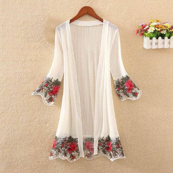 flower embroidery long sleeve summer beach kimonos cardigan women bikini cover up summer beach kimonos cardigan women bikini cov, White;black
flower embroidery long sleeve summer beach kimonos cardigan women bikini cover up summer beach kimonos cardigan women bikini cov, White;black