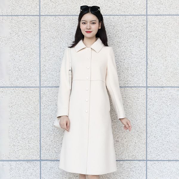 2020 autumn wool wool women's new korean style solid color long sleeve single-breasted woolen coat elegant woolen coat, Black
2020 autumn wool wool women's new korean style solid color long sleeve single-breasted woolen coat elegant woolen coat, Black