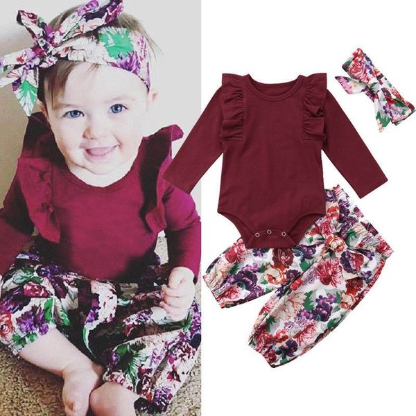 baby girl clothes 2020 new deep wine long sleeve romper+floral trousers+headbands 3 piece suit clothing e20207, White
baby girl clothes 2020 new deep wine long sleeve romper+floral trousers+headbands 3 piece suit clothing e20207, White