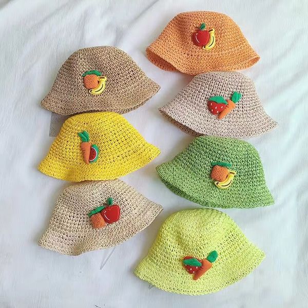 ldwkr korean style candy color baby sunshade holiday children's sun protection sun fruit straw hat fruit series children's straw h, Yellow
ldwkr korean style candy color baby sunshade holiday children's sun protection sun fruit straw hat fruit series children's straw h, Yellow