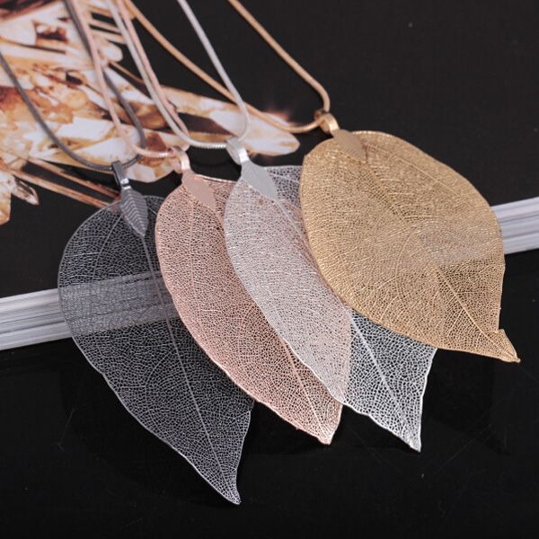 1pc fashion jewelry rose gold color chain real leaf charm design pendant necklaces & pendants for women, Silver
1pc fashion jewelry rose gold color chain real leaf charm design pendant necklaces & pendants for women, Silver