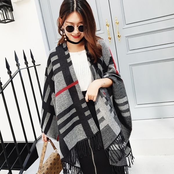 air-conditioned room plaid shawl scarf scarf dual-use women's season korean all-match thickened cloak coat cloak, Blue;gray
air-conditioned room plaid shawl scarf scarf dual-use women's season korean all-match thickened cloak coat cloak, Blue;gray