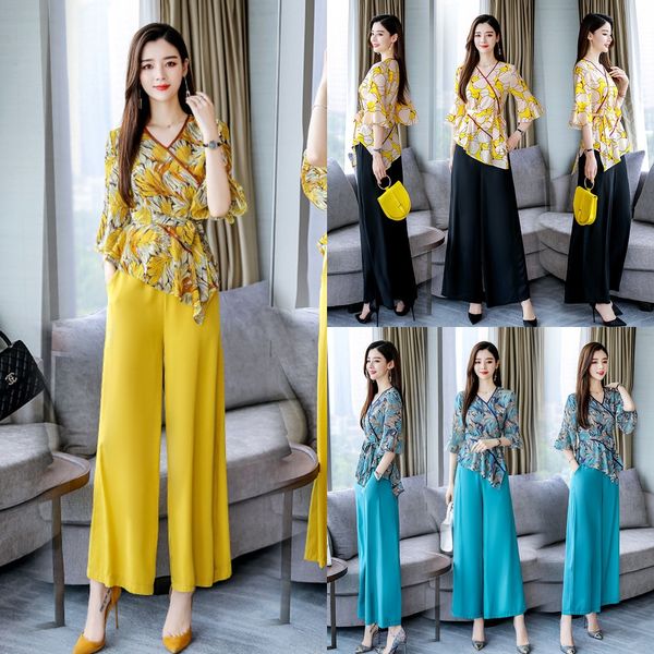 h0ax8 summer printed wide leg wide leg suit pants suit women's 2020 summer new women's good waist temperament western style chiffo, Gray
h0ax8 summer printed wide leg wide leg suit pants suit women's 2020 summer new women's good waist temperament western style chiffo, Gray