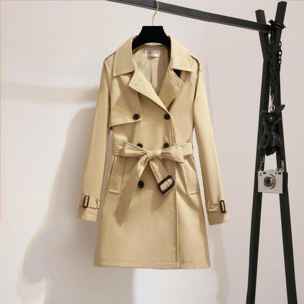 new style autumn clothing korean-style mid-length spring and autumn thin women's khaki short-height chic trench coat women, Tan;black
new style autumn clothing korean-style mid-length spring and autumn thin women's khaki short-height chic trench coat women, Tan;black