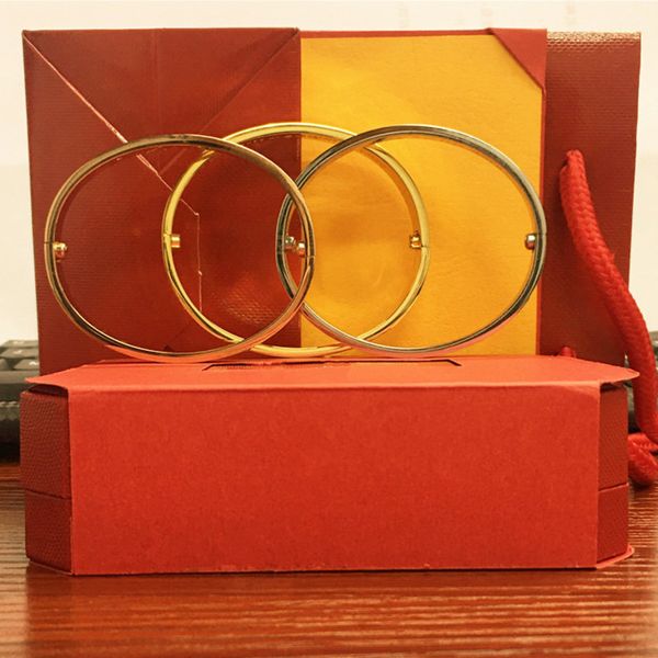 love titanium steel silver rose gold without diamonds bracelet bangles women men screw bracelet couple jewelry with original box sq9e, Black
love titanium steel silver rose gold without diamonds bracelet bangles women men screw bracelet couple jewelry with original box sq9e, Black