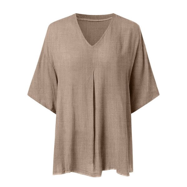summer fashion cotton linen blouse ladies loose solid v neck tee female womens short sleeve shirt blusas femininas clothing, White
summer fashion cotton linen blouse ladies loose solid v neck tee female womens short sleeve shirt blusas femininas clothing, White