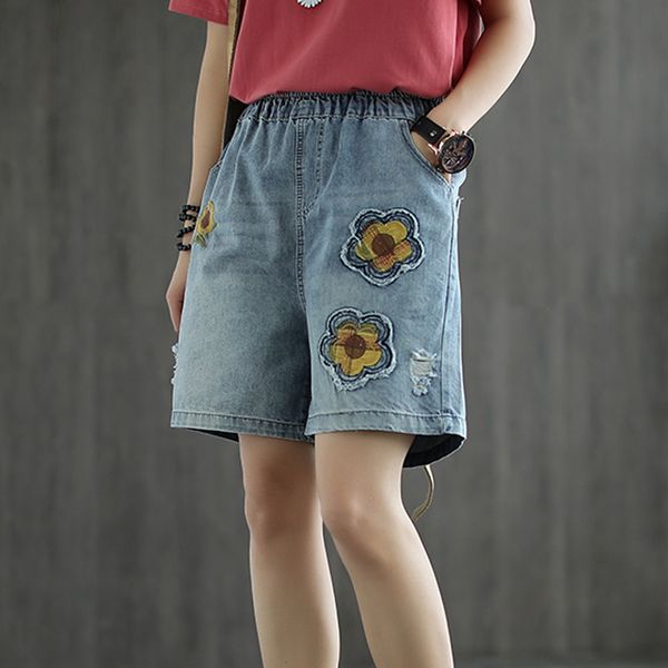 womens jeans denim shorts straight big loose flowers patches patchwork fashion casual fashion for summer az19651623, Blue
womens jeans denim shorts straight big loose flowers patches patchwork fashion casual fashion for summer az19651623, Blue