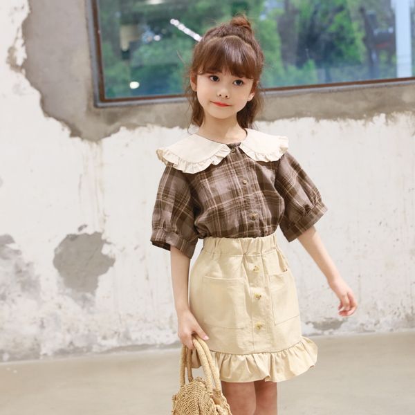 2020 new girls' fashion shoes children's short-sleeved t-shirt children's cotton all-match plaid shirt, White;black
2020 new girls' fashion shoes children's short-sleeved t-shirt children's cotton all-match plaid shirt, White;black