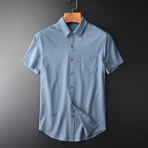new summer thin short sleeves men's fashion shirts hight quality embroidery turn-down collar slim 100%cotton men's shirts 4xl, White;black
new summer thin short sleeves men's fashion shirts hight quality embroidery turn-down collar slim 100%cotton men's shirts 4xl, White;black