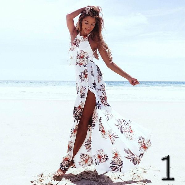 dress women's holiday sleeveless long skirt summer print splicing beach skirt women's swimsuit sun beach dress, Black;gray
dress women's holiday sleeveless long skirt summer print splicing beach skirt women's swimsuit sun beach dress, Black;gray