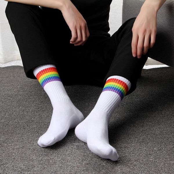 llode rainbow striped mid-length towel stockings and stockings socks towel bottom thickened black and white socks control trend simple sport
llode rainbow striped mid-length towel stockings and stockings socks towel bottom thickened black and white socks control trend simple sport