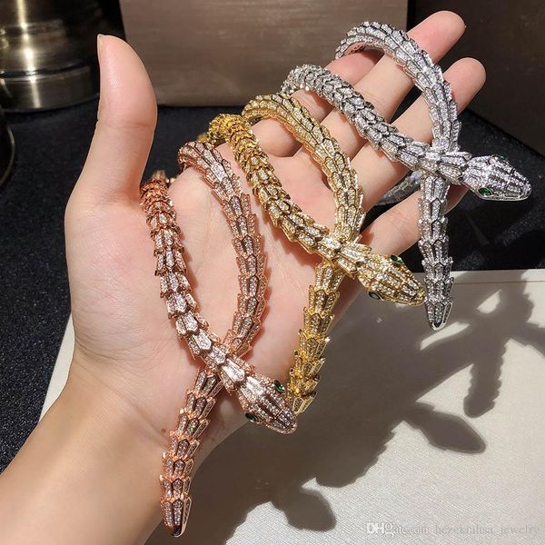 python necklace jewelry for women snake pendants thick necklace necklace fine custom luxurious jewelry aaa zircon, Golden;silver
python necklace jewelry for women snake pendants thick necklace necklace fine custom luxurious jewelry aaa zircon, Golden;silver