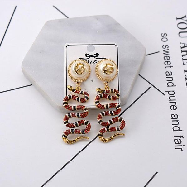 2019 new snake shape earrings with pearl fashion women pendant earring vintage style ladies earrings for party, Golden
2019 new snake shape earrings with pearl fashion women pendant earring vintage style ladies earrings for party, Golden