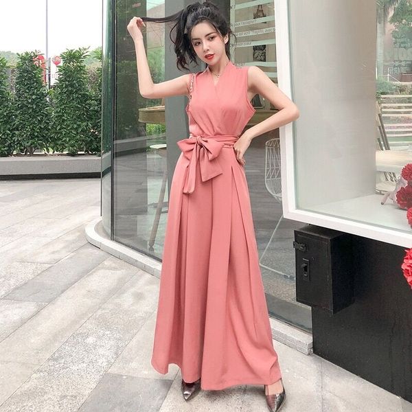 2019 new silky vertical jumpsuit body jumpsuit pants fashion korean style v-neck waist bow one-piece pants skirt for women, Black;white
2019 new silky vertical jumpsuit body jumpsuit pants fashion korean style v-neck waist bow one-piece pants skirt for women, Black;white