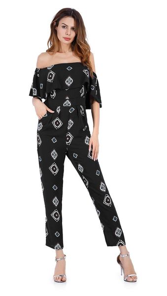 autumn in europe and the united states women's one-piece pants women's chiffon micro trumpet printed casual pants, Black;white
autumn in europe and the united states women's one-piece pants women's chiffon micro trumpet printed casual pants, Black;white